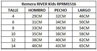 Remera RIVER Kids RPRM1516